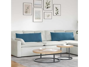 Lot de 2 coussins de canapé, coussins décoratifs bleu 120 x 40 cm cf58994