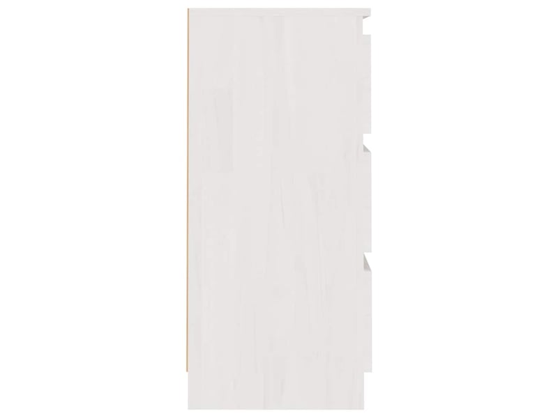  Lot de 2 tables de chevet - cabinet de chevet - table de nuit blanc 40x29,5x64 cm bois de pin solide  - Conforama D