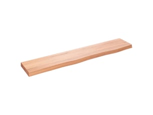 Étagère flottante, etagère murale, étagère suspendue marron clair 100x20x4cm bois chêne massif traité cf42361