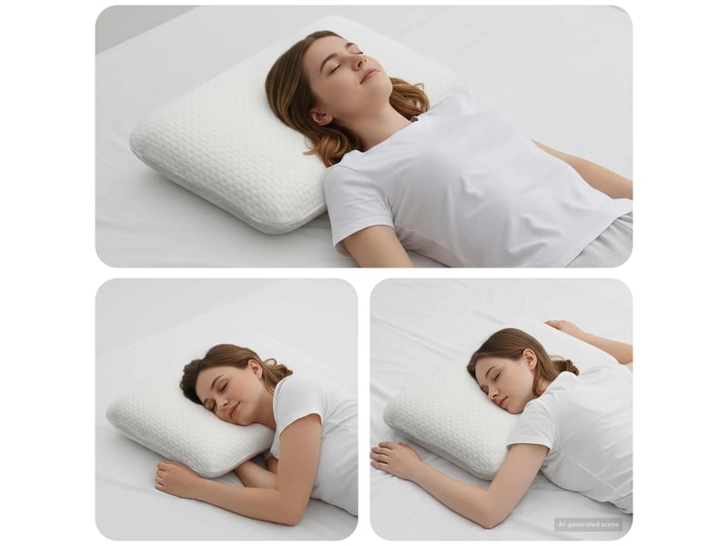  Oreiller, coussin de sommeil 60 x 40 x 13 cm mousse à mémoire de forme cf55924  - Conforama B