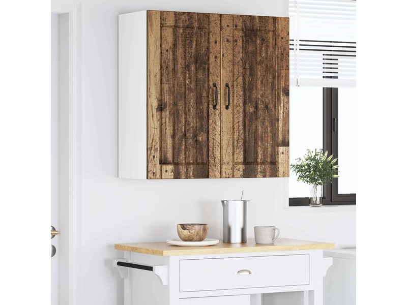  Meuble mural de cuisine, armoire de cuisine bois ancien 80x31x80cm shl2350  - Conforama D