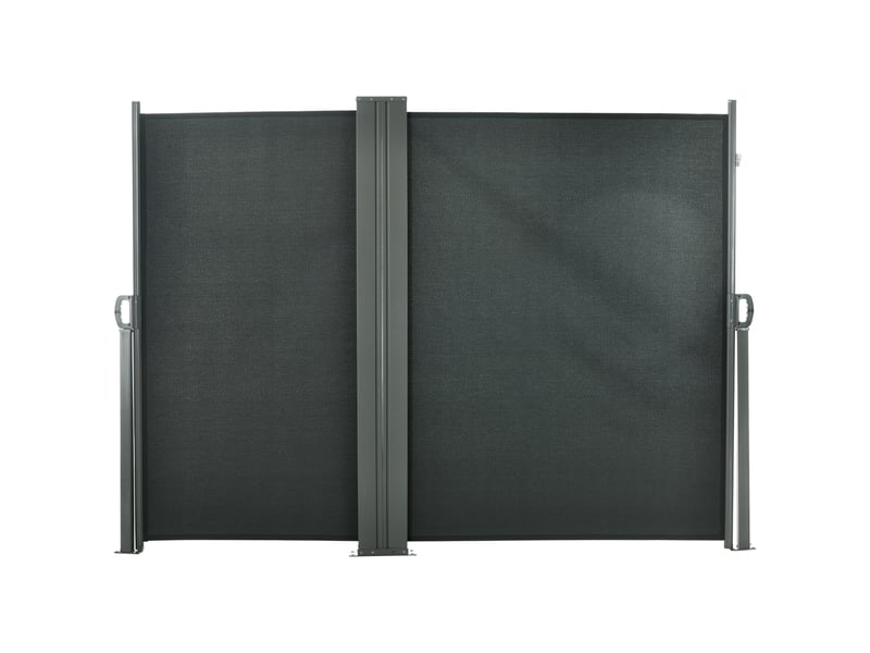  Cloison de jardin réglable et résistante aux uv avec poignée, en métal et polyester 180 gm², 600 x 180 cm, grise  - Conforama A