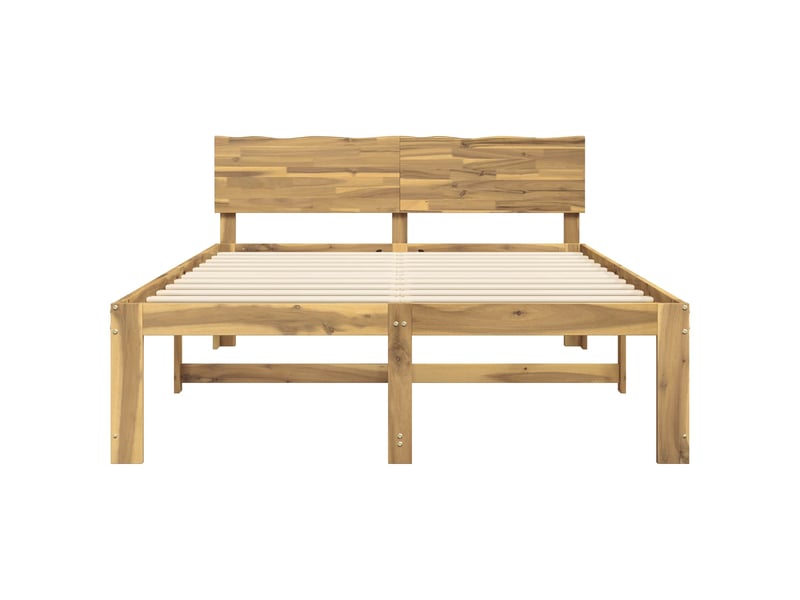  Lit double- lit adulte -  cadre de lit double avec tête de lit rostock blanc 150 x 200 cm  - Conforama C