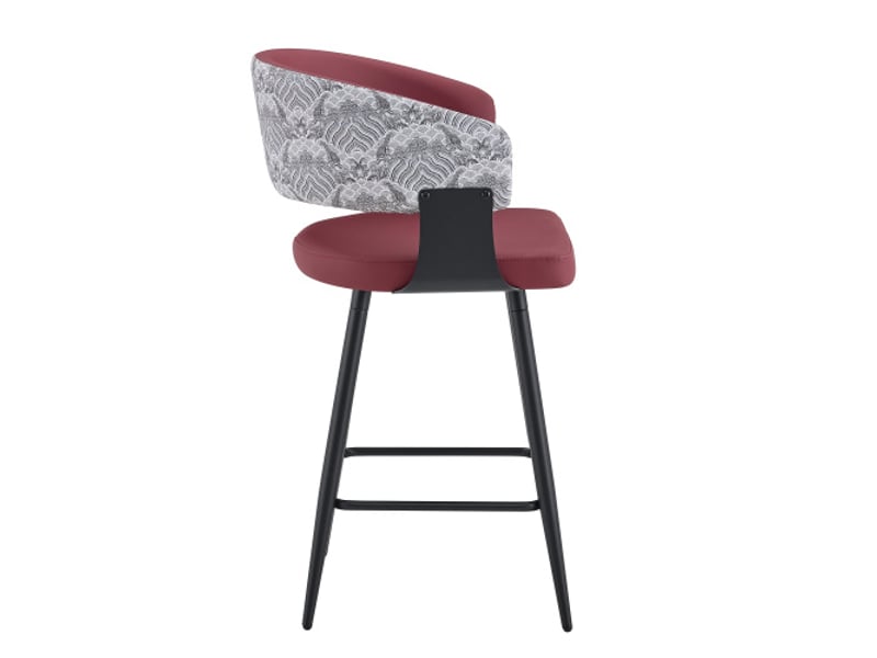 Chaise de salle à manger capitonnée avec dossier et accoudoirs - style mid-century, minimaliste, cuisine et maison - Conforama E
