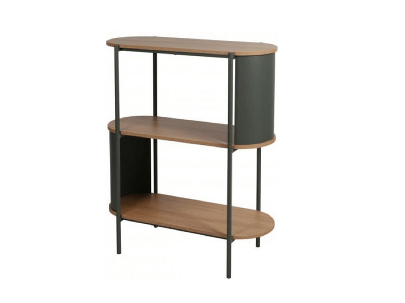  Étagère gigi 3 niveaux - 80 x 33,8 x h95 cm - effet bois et noir  - Conforama A
