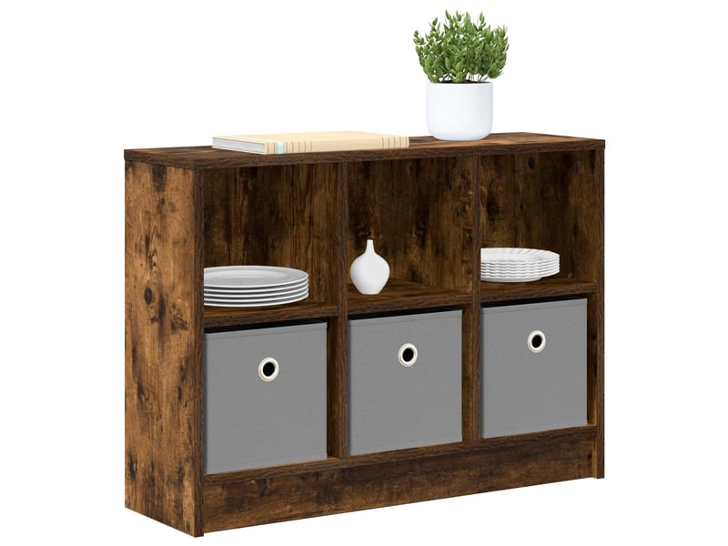  Buffet - bahut - meuble de rangement chêne fumé 73,5 x 22,5 x 53,5 cm  - Conforama C
