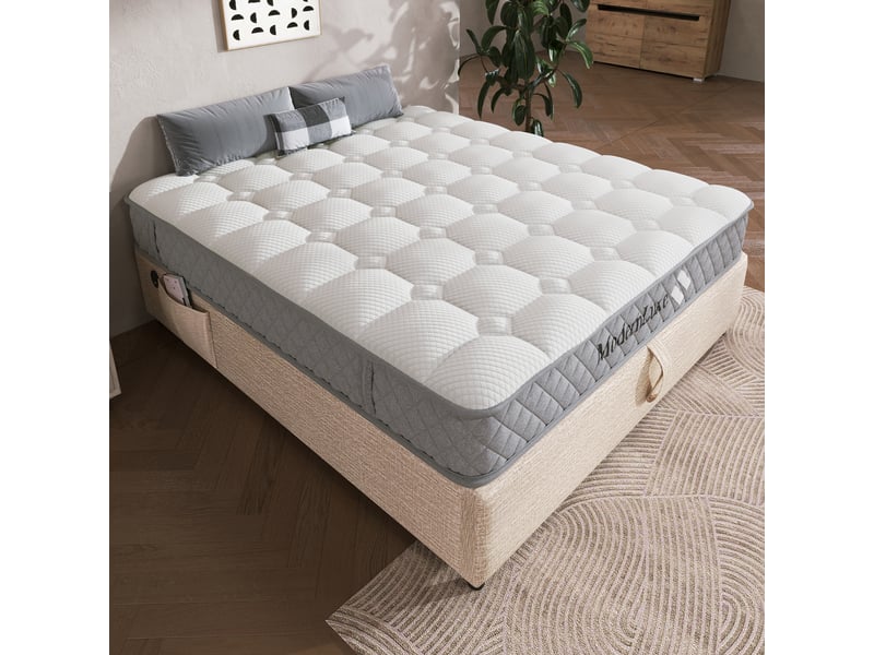  Matelas 120x200 cm H3, Ressorts Ensachés 7 Zones, Mousse à Froid, 20 cm, OEKO-TEX, 4 Poignées  - Conforama D