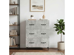 Armoire de rangement bureau, armoire à tiroirs gris béton 66 x 34,5 x 89,5 cm