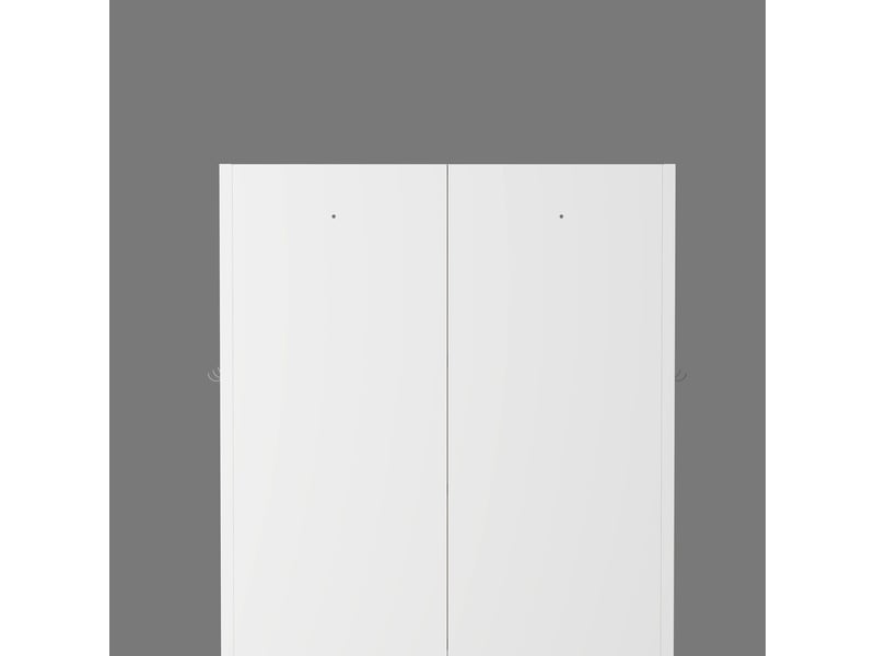  Meuble de rangement 155 x 70 x 35 cm buffet de cuisine coloris blanc structure en métal 4 étagères réglables en hauteur structure stable rangement alimentaire pose libre  - Conforama B