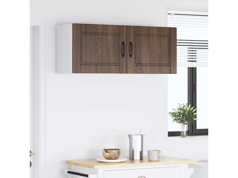  Meuble mural de cuisine | armoire de cuisine 2 pcs chêne brun bois d'ingénierie shl4070  - Conforama D