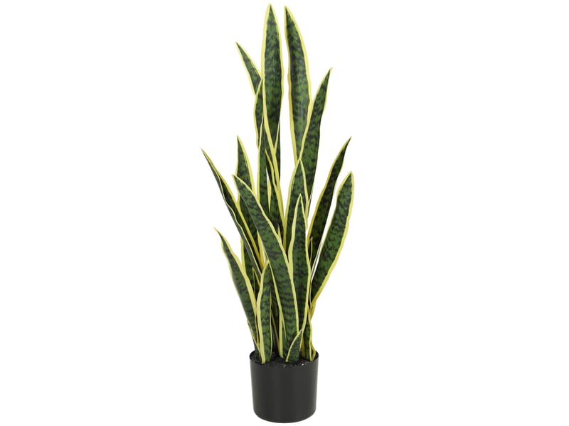  Sansevieria artificielle en pot pour usage intérieur et extérieur, avec 21 feuilles modelables, ø20x90 cm  - Conforama B