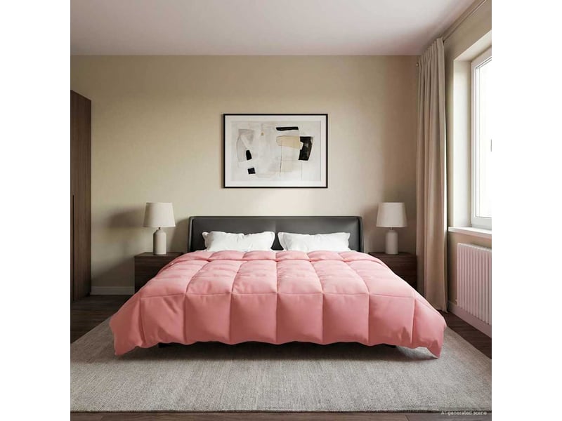  Duvet - couette complet toute l'année 200 x 220 cm 4 saisons rose  - Conforama D