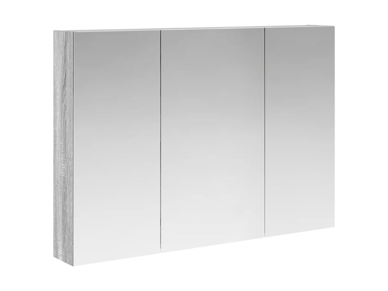  Amoire de salle de bain, meuble de salle de bain avec miroir sonoma gris shl97  - Conforama A