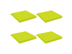 Lot de 4 coussins de siège, coussins d'assise soest 100 % polyester vert vif. Cf60634