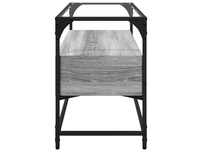  Meuble tv - banc tv - meuble de rangement avec dessus en verre sonoma gris bois d'ingénierie  - Conforama E