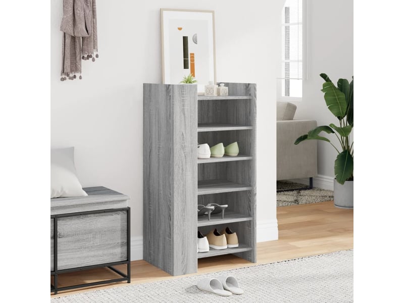  Meuble à chaussure, armoire à chaussures sonoma gris 52x37,5x100 cm  - Conforama C