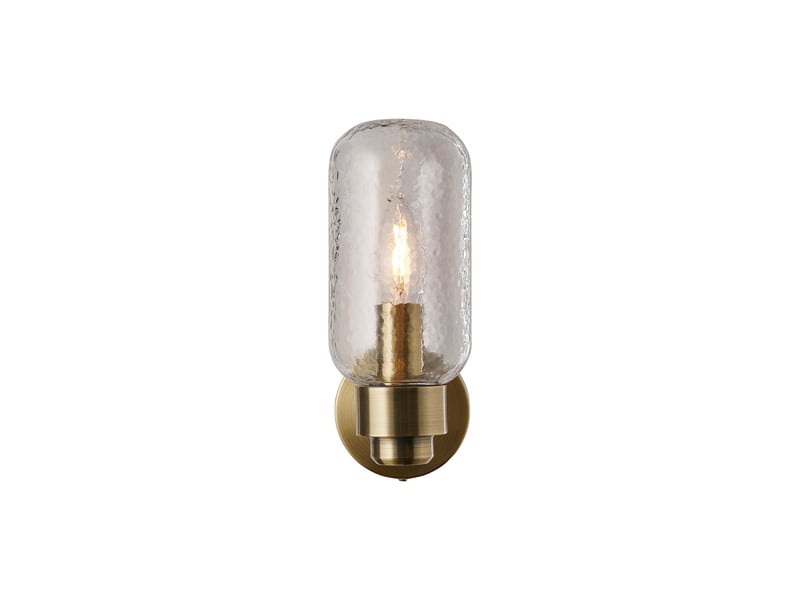 Applique murale tutan  verrerie laiton, h.23 - ip44 - e14 nordlux intérieur 2310551035 - Conforama D