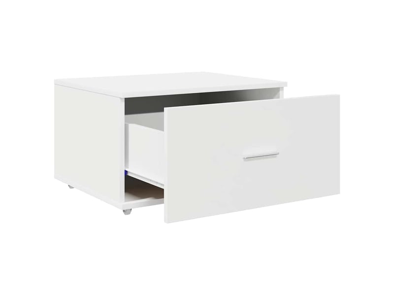  Armoire de rangement bureau, armoire à tiroirs 55 x 45 x 31 cm blanc  - Conforama E
