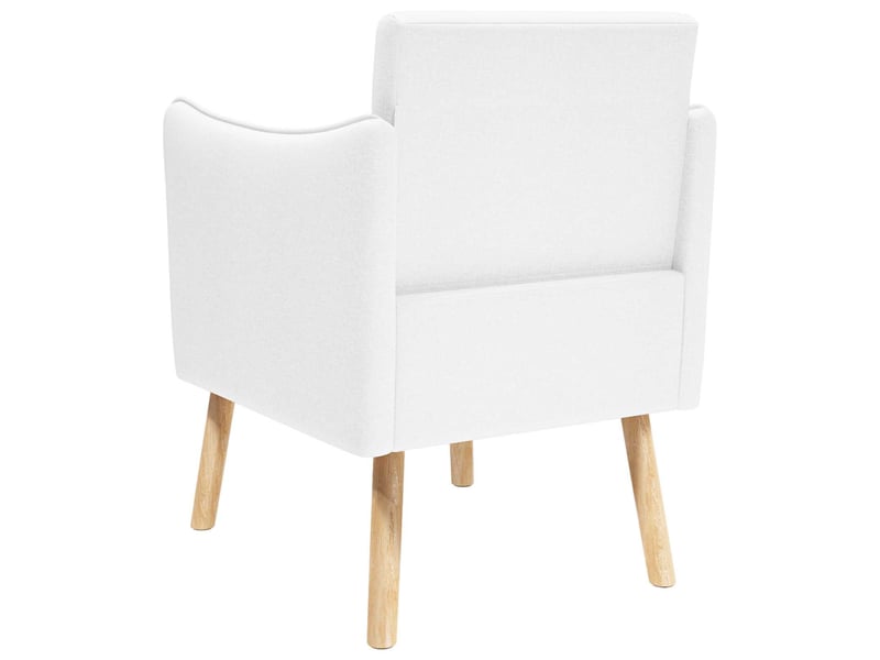  Vidaxl chaise d'appoint blanc tissu  - Conforama E