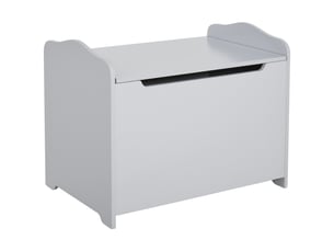 Banc de rangement en bois pour jouets, avec couvercle à piston pneumatique, pour chambre d'enfant, 60 x 40 x 48 cm, gris