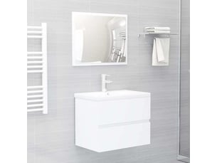 Meubles de salle de bain, armoire salle de bain blanc bois d'ingénierie cf65458