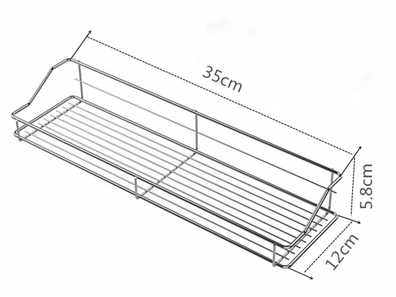  2pcs serviteurs de douche panier étagère organisateur de salle de bain cuisine spice rack acier inoxydable sus304 - sans perçage  - Conforama D