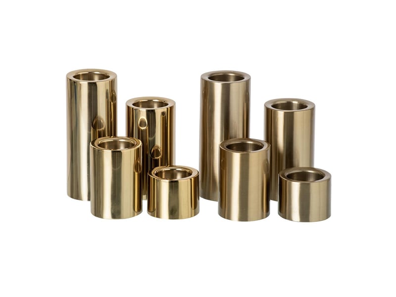  Lot de 8 photophores en métal meret 16cm doré  - Conforama A