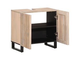 Armoire de lavabo de salle de bain, cabinet de salle de bain 62x34x58 cm bois massif de manguier cf65597