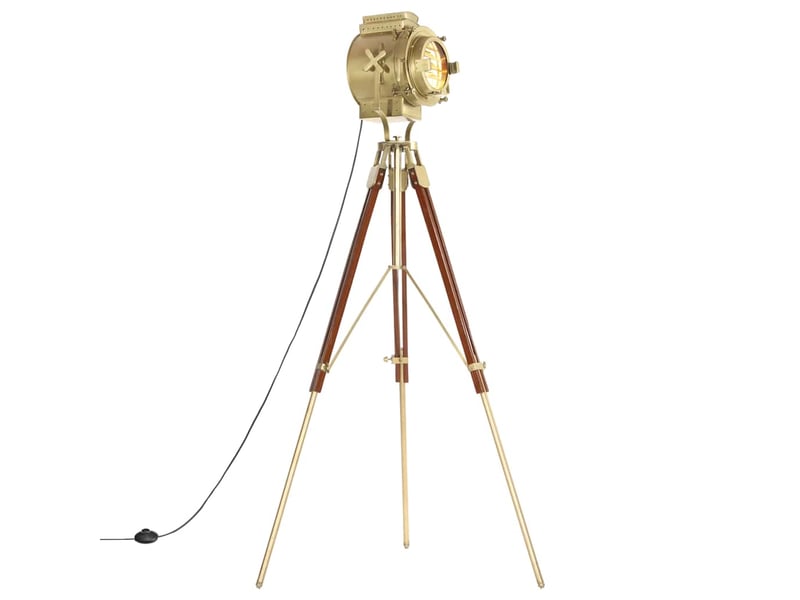  Lampadaire à trépied bois de manguier massif 193 cm  - Conforama B