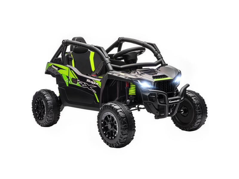 Kawasaki teryx krx 1000 voiture électrique 12v sous licence pour enfants, télécommande, suspension arrière, noire - Conforama A