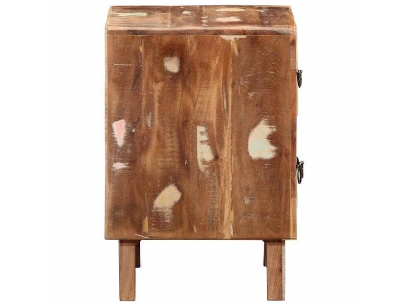  Lot de 2 table de chevet - cabinet de chevet - table de nuit 40x32x46 cm bois massif de récupération  - Conforama B