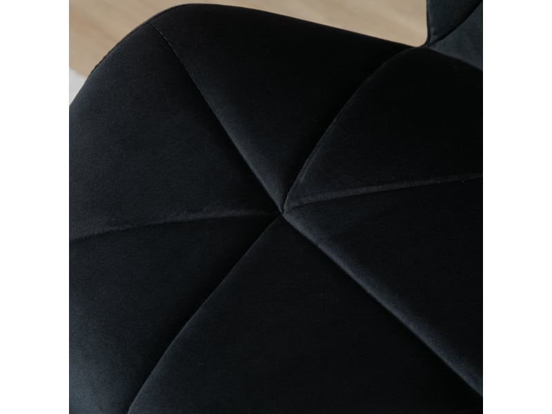  Tabourets de bar lot de 2 pivotants réglables - lpospi - repose-pieds, polyester noir 51,5 × 57,5 × 93-114,5 cm  - Conforama C
