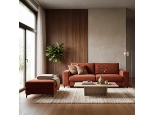 Pouf / repose pied <strong>MAISON AUBERTIN</strong> <strong>3CA52.PI.0P.21</strong> orange