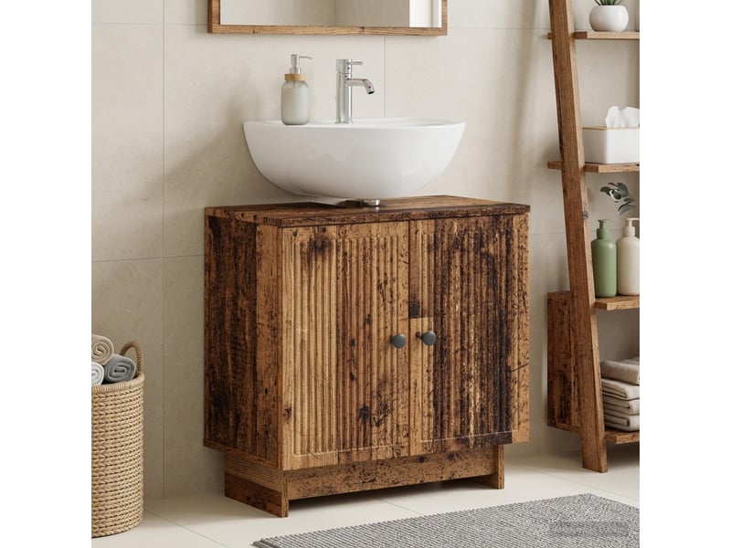  Meuble sous lavabo de salle de bain ede bois ancien cf64869  - Conforama B