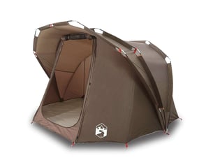 Tente de pêche, tente de camping 4 personnes marron imperméable