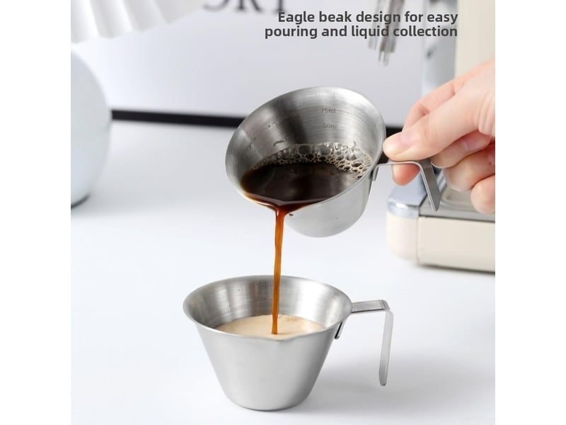  Tasse à mesurer expresso en acier inoxydable 304 avec échelle pour une mesure précise du volume du café avec bec verseur résistant aux déversements et  - Conforama C