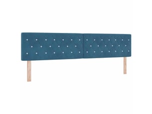 Tete de lit A poser largeur 200 cm   bleu