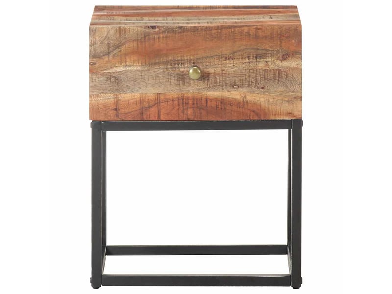  Table de chevet, table d'appoint 40x30x50 cm bois d'acacia brut  - Conforama C