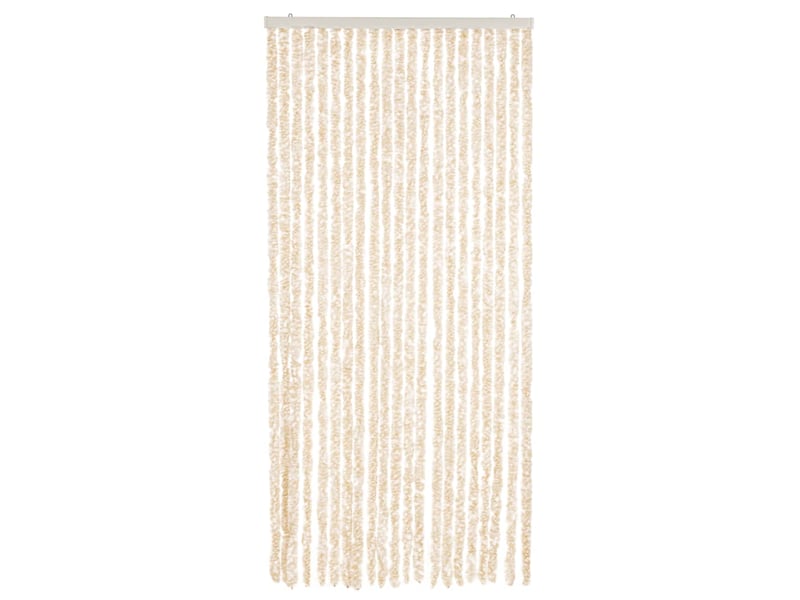  Rideau anti-mouches, moustiquaire beige et blanc 90x200 cm chenille cf43495  - Conforama C