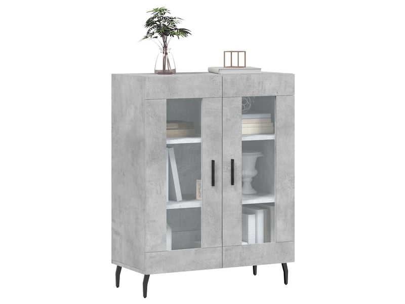  Buffet - bahut - meuble de rangement gris béton 69,5x34x90 cm bois d'ingénierie  - Conforama C