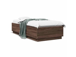 Lit simple 100x200 cm    coloris marron