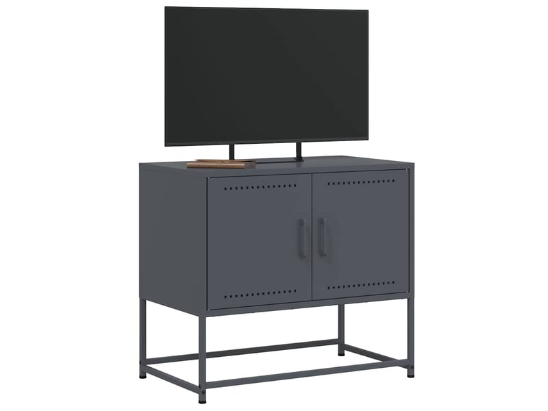  Meuble tv - banc tv - meuble de rangement anthracite 68,5x39x60,5 cm acier  - Conforama D