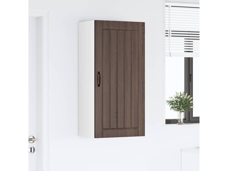Meuble mural de cuisine, armoire de cuisine chêne brun 50x31x100cm shl5445 - Conforama D
