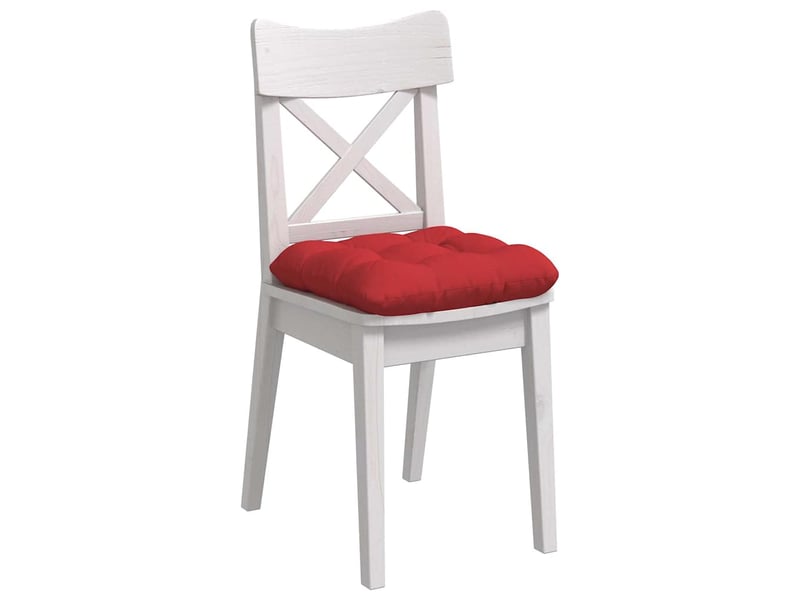  Lot de 4 coussins de siège, coussins décoratifs tissu rouge 40 x 40 x 12 cm cf60026  - Conforama C