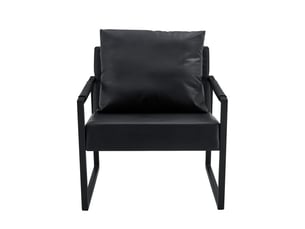 Fauteuil fixe <strong>OKMYHOME</strong> <strong></strong> Simili noir vendu A l'unité