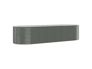 Jardinière - lit surélevé de jardin acier galvanisé 322x100x68cm gris