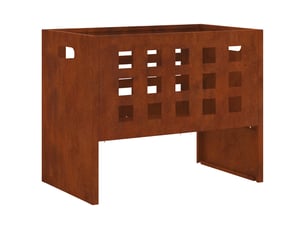 Brasero exterieur, foyer marron 50x30x40 cm acier