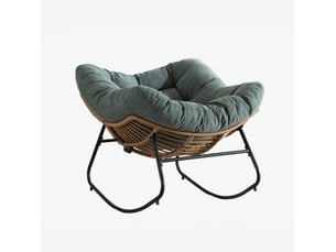 Chaise à bascule 95x107x83 cm structure métallique vert