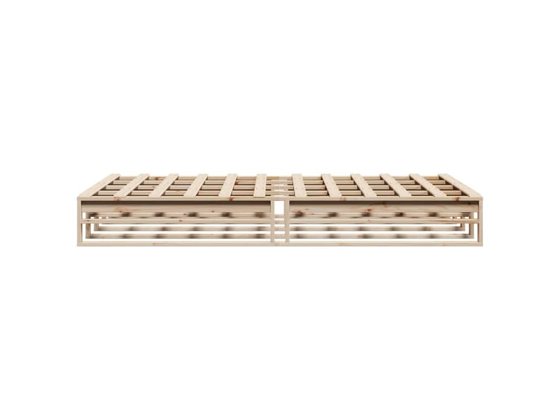  Lit double- lit adulte -  cadre de lit sans matelas 150x200 cm bois de pin massif  - Conforama D