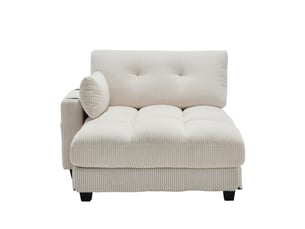 Fauteuil fixe <strong>DZMDIP</strong> Velours côtelé beige